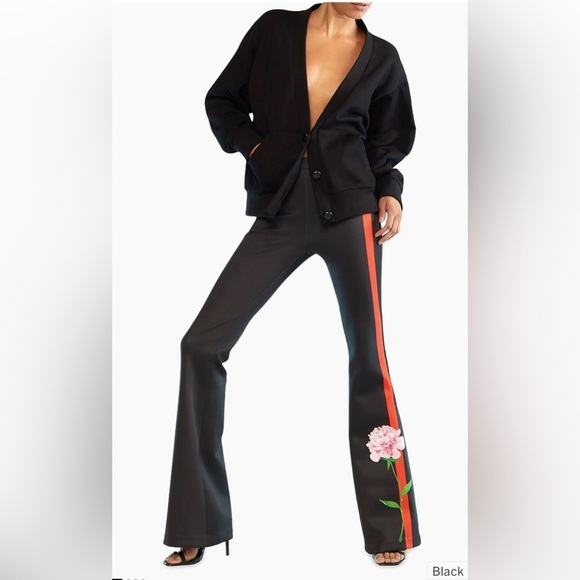 Cynthia Rowley Bonded Flare Pants - Picture 1 of 4